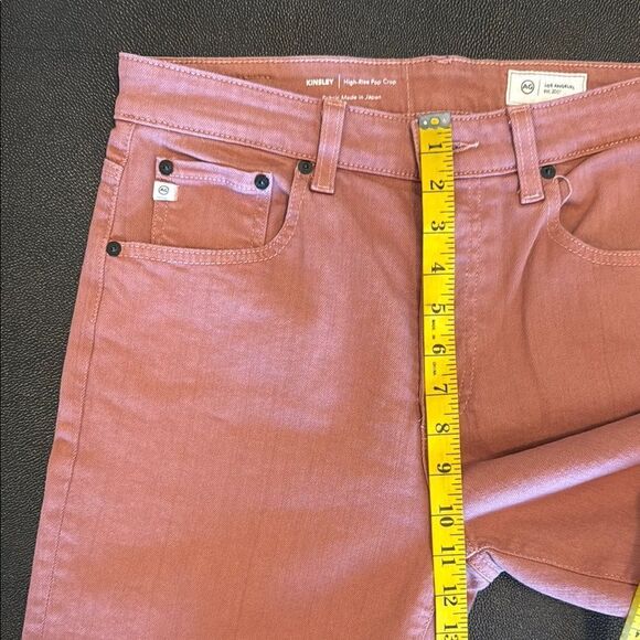 Ag Adriano Goldschmied Kinsley Dusty Blush Wide-Leg Pop Crop Jeans size 29 - Picture 8 of 13